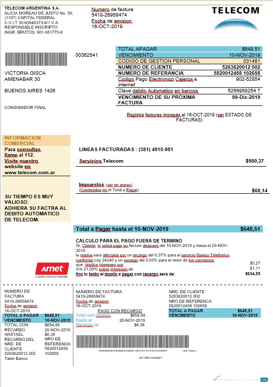 download download Argentina telecom bill